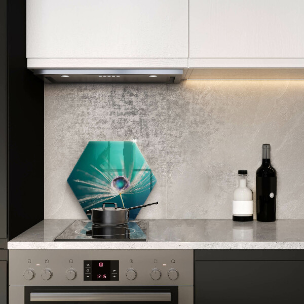 Glas Herdabdeckplatte Tau auf einem Löwenzahn