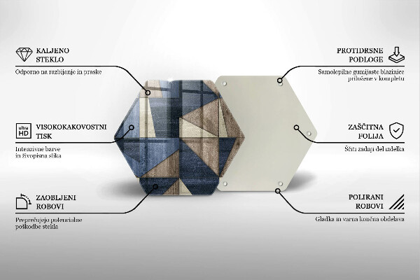 Glas Herdabdeckplatte Geometrische Abstraktion