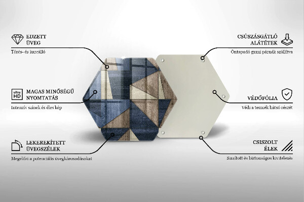 Glas Herdabdeckplatte Geometrische Abstraktion