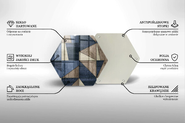 Glas Herdabdeckplatte Geometrische Abstraktion