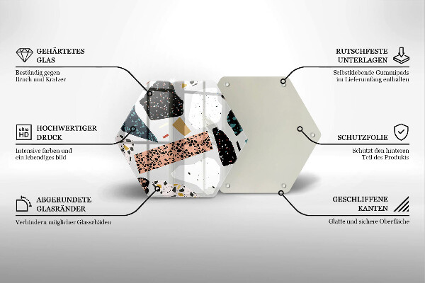 Glas Herdabdeckplatte Steingut