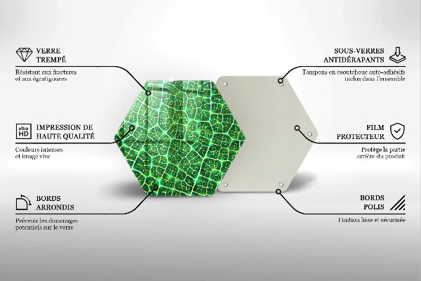 Glas Herdabdeckplatte Blattstruktur
