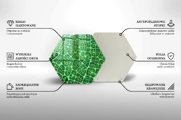 Glas Herdabdeckplatte Blattstruktur