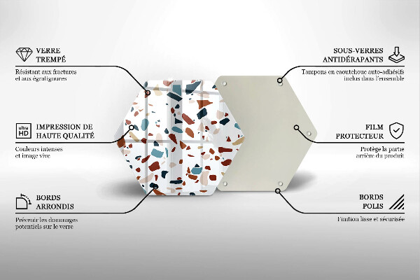 Glas Herdabdeckplatte Dekorativer Stein