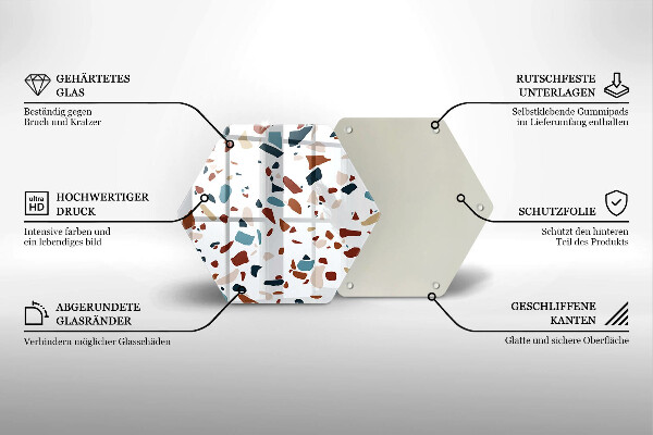 Glas Herdabdeckplatte Dekorativer Stein