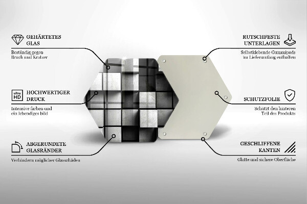 Glas Herdabdeckplatte 3D-Geometriehintergrund