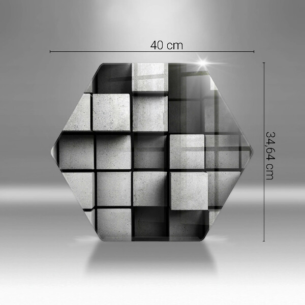 Glas Herdabdeckplatte 3D-Geometriehintergrund