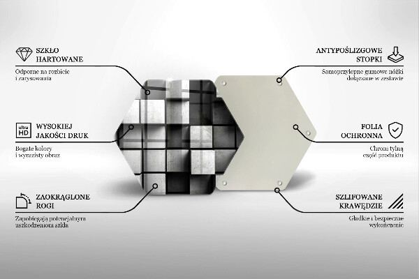 Glas Herdabdeckplatte 3D-Geometriehintergrund