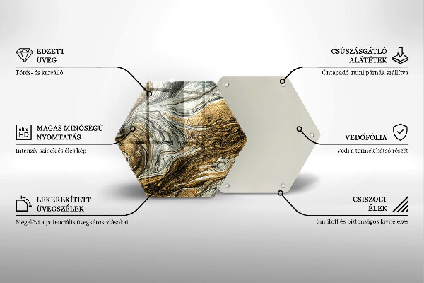 Glas Herdabdeckplatte Reichhaltige Abstraktion