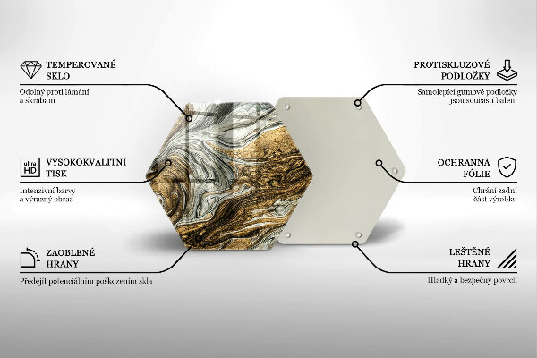 Glas Herdabdeckplatte Reichhaltige Abstraktion