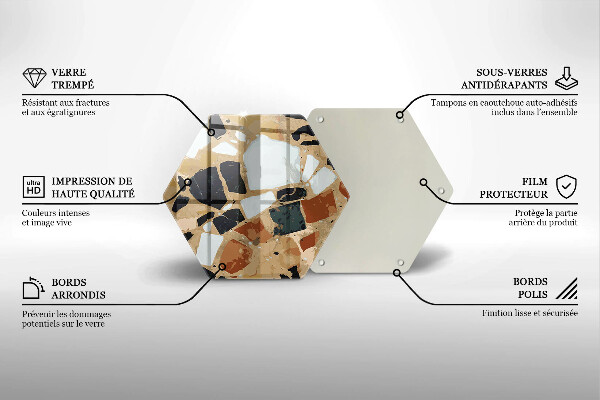 Glas Herdabdeckplatte Dekorativer Steinteller