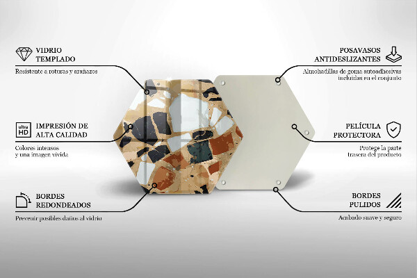 Glas Herdabdeckplatte Dekorativer Steinteller