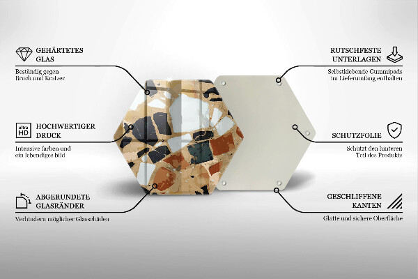 Glas Herdabdeckplatte Dekorativer Steinteller