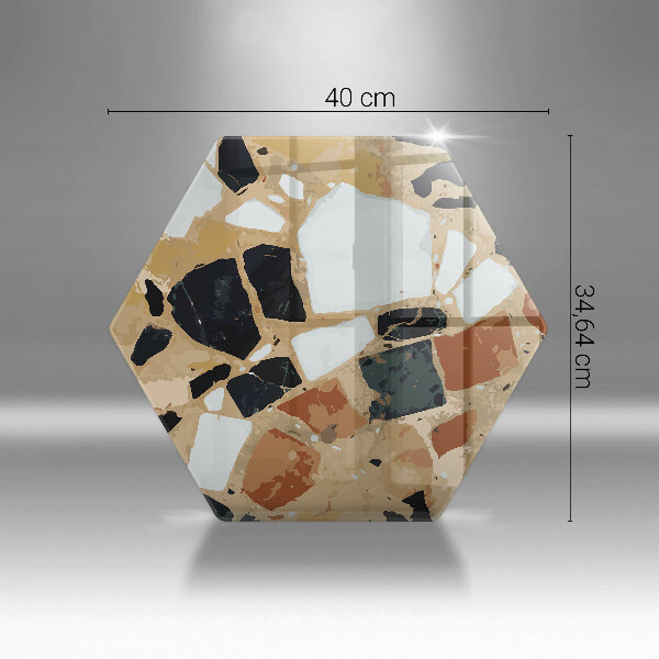 Glas Herdabdeckplatte Dekorativer Steinteller