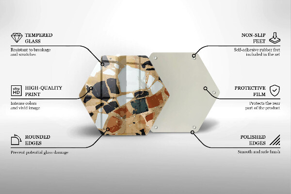 Glas Herdabdeckplatte Dekorativer Steinteller