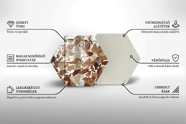 Glas Herdabdeckplatte Dekorative Beizen aus Stein