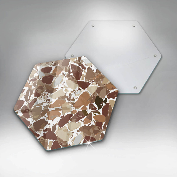 Glas Herdabdeckplatte Dekorative Beizen aus Stein