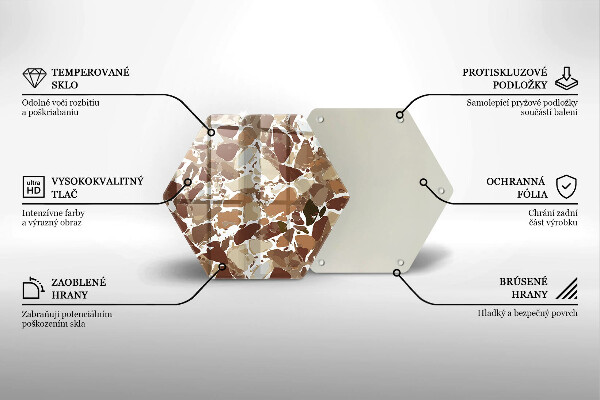 Glas Herdabdeckplatte Dekorative Beizen aus Stein