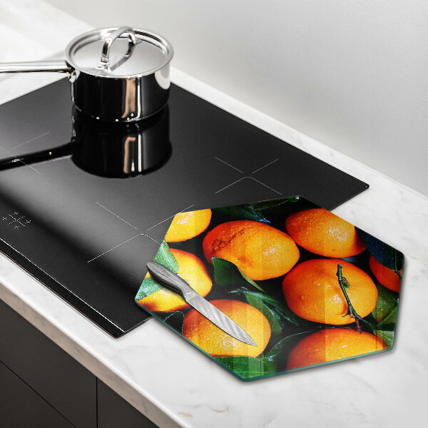 Glas Herdabdeckplatte Orangenfrucht