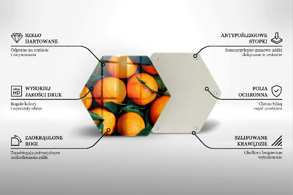 Glas Herdabdeckplatte Orangenfrucht