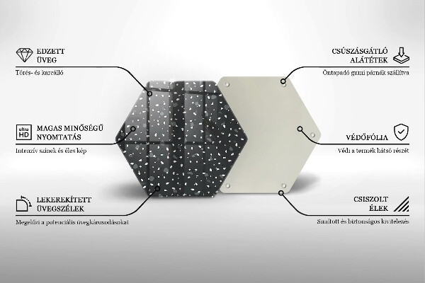Glas Herdabdeckplatte Dekorativer Stein
