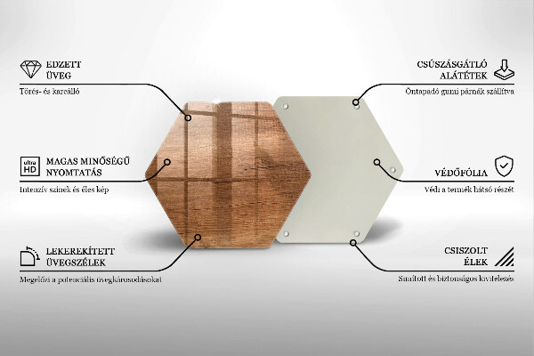 Glas Herdabdeckplatte Holzstruktur