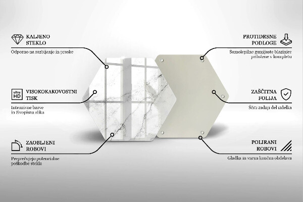 Glas Herdabdeckplatte Elegante Marmorstruktur