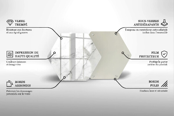 Glas Herdabdeckplatte Elegante Marmorstruktur