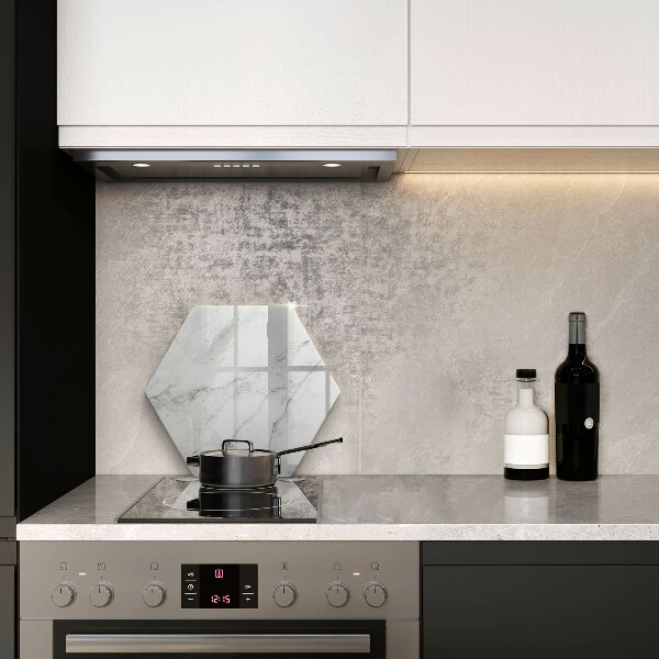 Glas Herdabdeckplatte Elegante Marmorstruktur