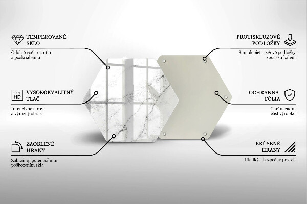 Glas Herdabdeckplatte Elegante Marmorstruktur