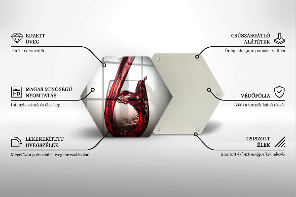 Glas Herdabdeckplatte Glas und Rotwein