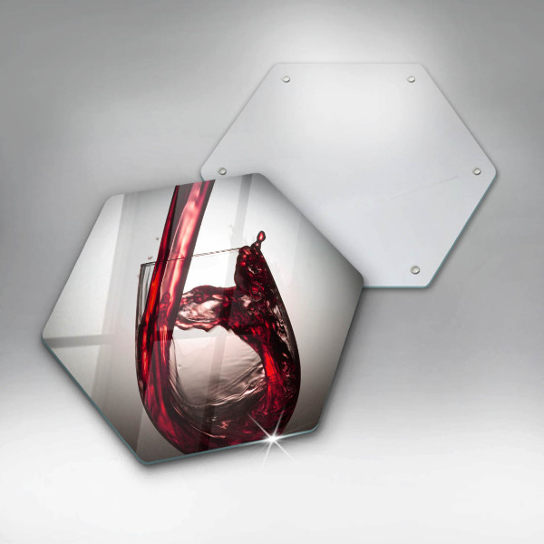 Glas Herdabdeckplatte Glas und Rotwein