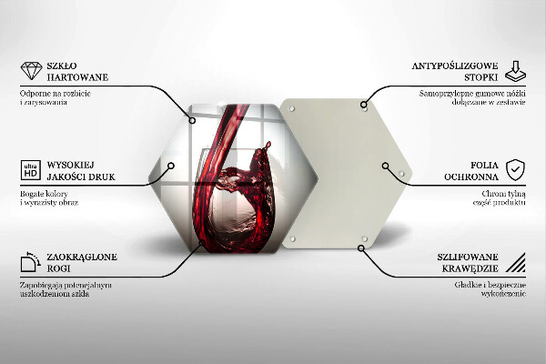 Glas Herdabdeckplatte Glas und Rotwein