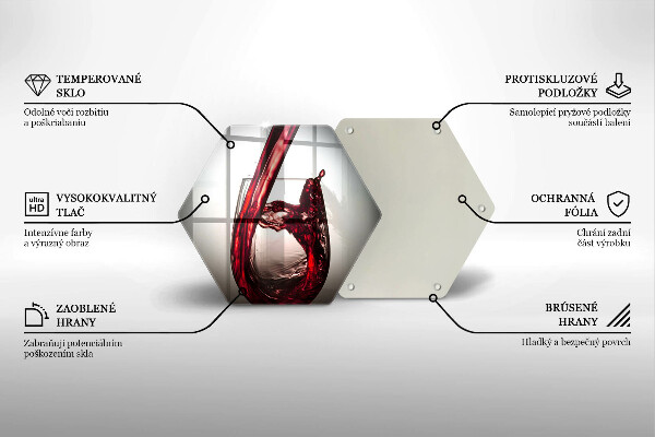Glas Herdabdeckplatte Glas und Rotwein