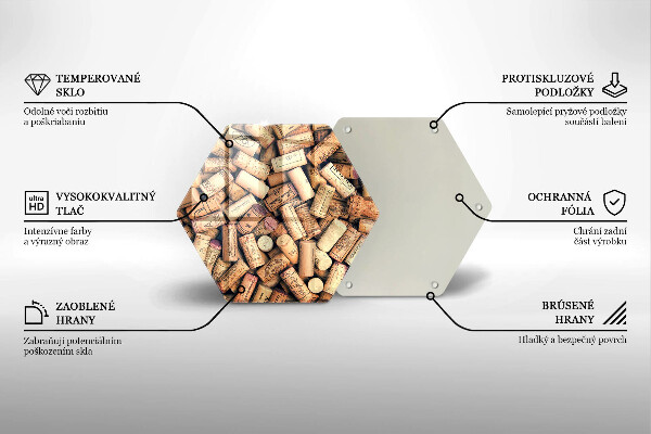 Glas Herdabdeckplatte Weinkorken nahtloses Muster