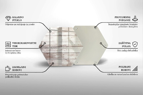 Glas Herdabdeckplatte Alte Holzbretter