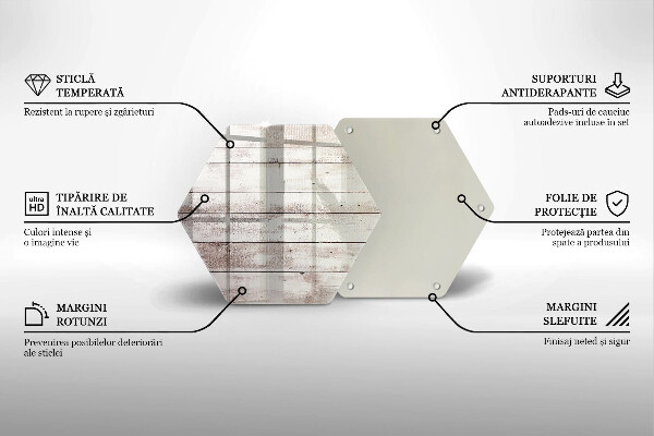 Glas Herdabdeckplatte Alte Holzbretter