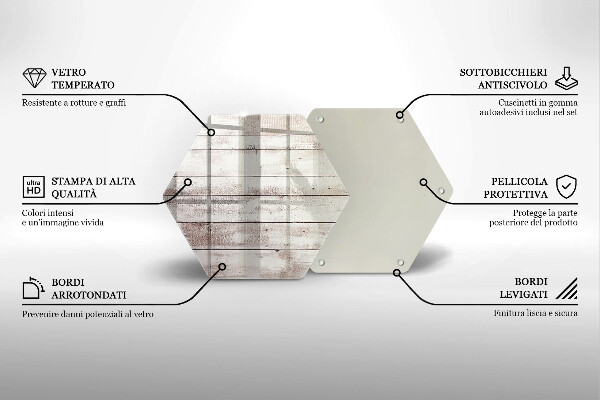Glas Herdabdeckplatte Alte Holzbretter