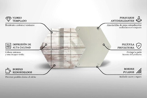 Glas Herdabdeckplatte Alte Holzbretter