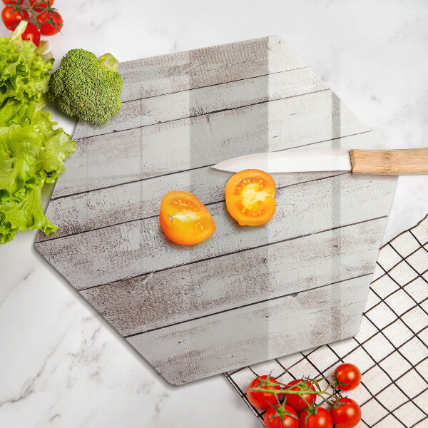 Glas Herdabdeckplatte Alte Holzbretter