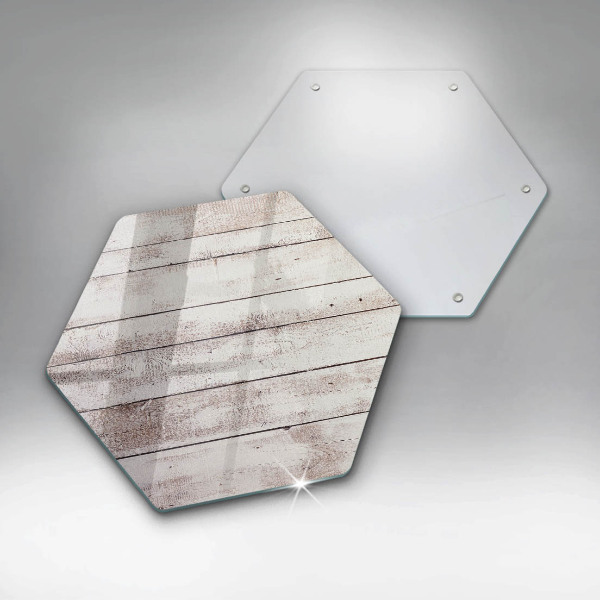 Glas Herdabdeckplatte Alte Holzbretter