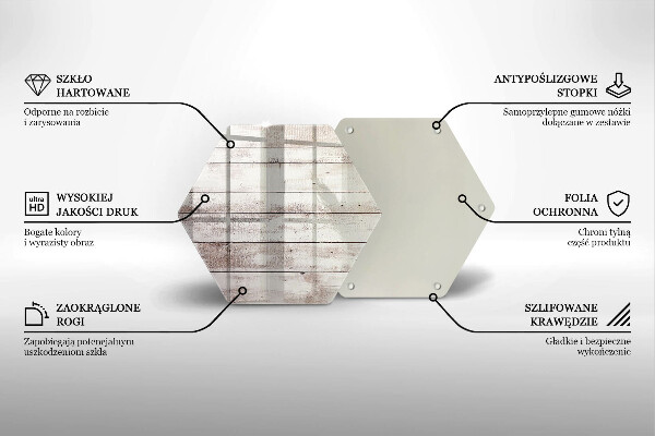 Glas Herdabdeckplatte Alte Holzbretter