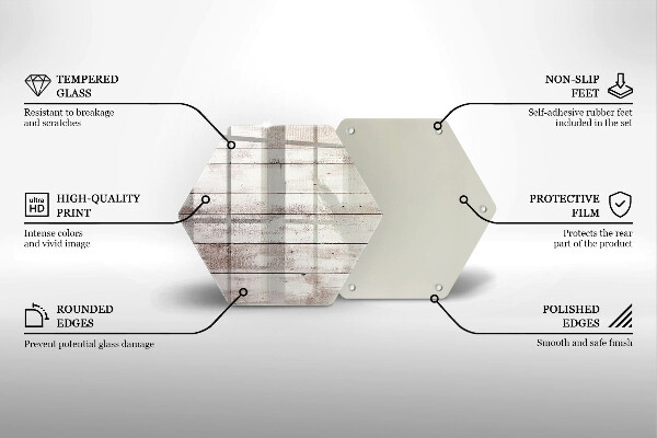 Glas Herdabdeckplatte Alte Holzbretter