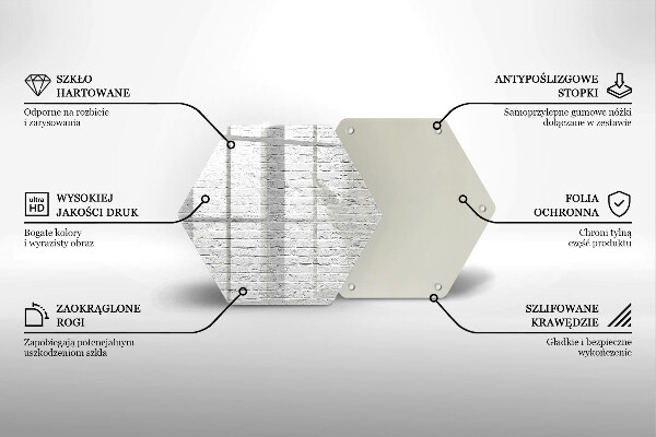 Glas Herdabdeckplatte Backsteinmauer