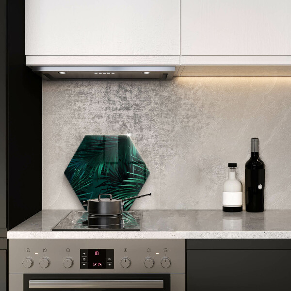 Glas Herdabdeckplatte Wilde Dschungelblätter