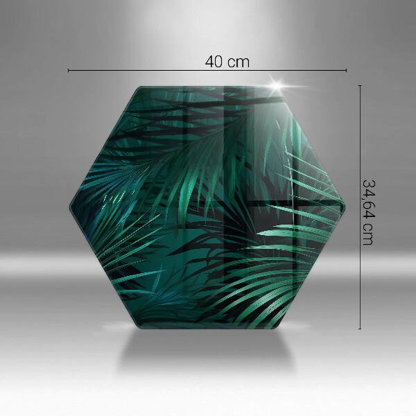 Glas Herdabdeckplatte Wilde Dschungelblätter