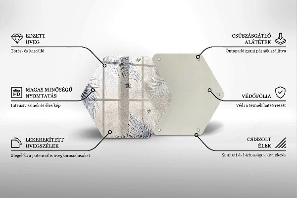 Glas Herdabdeckplatte Subtile Blätter