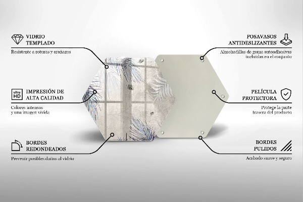 Glas Herdabdeckplatte Subtile Blätter