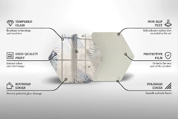 Glas Herdabdeckplatte Subtile Blätter
