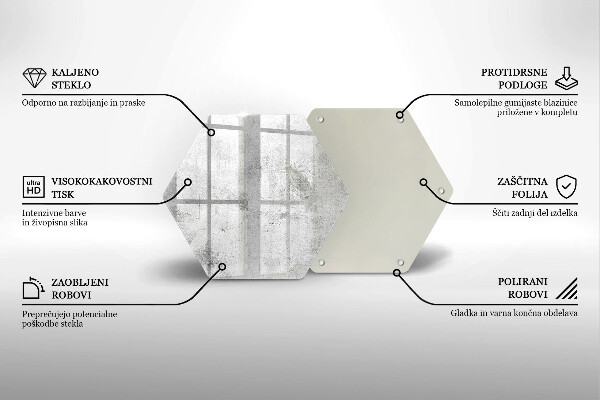 Glas Herdabdeckplatte Betonstruktur